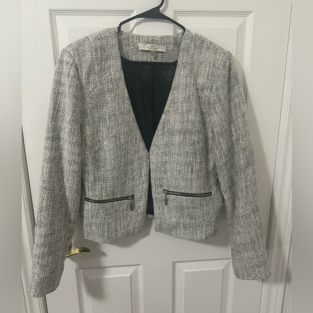 DEX Women's Gray Tweed Jacket